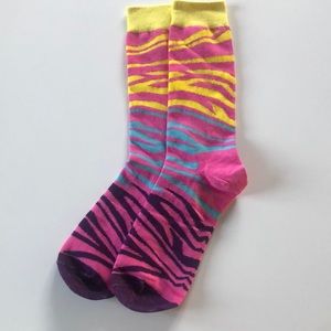 Zebra Print Dress Socks
